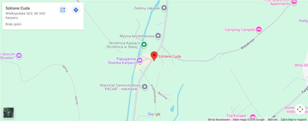 Szklane Cuda na mapie